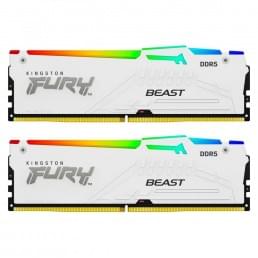 Kingston FURY Beast White RGB DDR5-5200 64GB (2x32GB) CL40-40-40 XMP